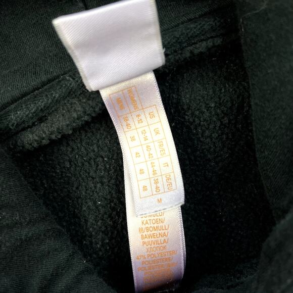 Savage x Fenty Hoodie Sweatshirt Adult Medium Black Essential Oversized Flames - Picture 7 of 14